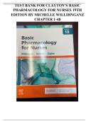 Test Bank - Clayton&rsquo;s Basic Pharmacology for Nurses&comma; 19th edition &lpar;Willihnganz&comma; 2026&rpar;