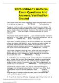 2026 NSG6435 Midterm Exam Questions And Answers Verified&sol;A&plus;  Graded 