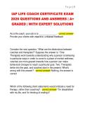IAP LIFE COACH CERTIFICATE EXAM  2026 QUESTIONS AND ANSWERS &vert; A&plus;  GRADED &vert; WITH EXPERT SOLUTIONS