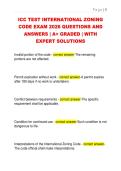 ICC TEST INTERNATIONAL ZONING  CODE EXAM 2026 QUESTIONS AND  ANSWERS &vert; A&plus; GRADED &vert; WITH  EXPERT SOLUTIONS 