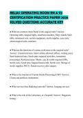 RELIAS OPERATING ROOM RN A V2 CERTIFICATION PRACTICE PAPER 2026 SOLVED QUESTIONS ACCURATE KEY