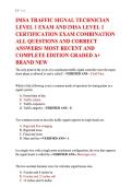 2026 IMSA TRAFFIC SIGNAL TECHNICIAN LEVEL 1 EXAM AND IMSA LEVEL 1  CERTIFICATION EXAM COMBINATION ALL QUESTIONS AND CORRECT  ANSWERS&sol; MOST RECENT AND COMPLETE EDITION GRADED A&plus;  BRAND NEW 