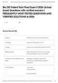 Bio 210 Trident Tech Final Exam &vert;&vert; 2026 &lpar;Actual Exam&rpar; Questions with verified Answers &vert; FREQUENTLY MOST TESTED QUESTIONS AND VERIFIED SOLUTIONS &commat; 2026