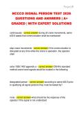 NCCCO SIGNAL PERSON TEST 2026  QUESTIONS AND ANSWERS &vert; A&plus;  GRADED &vert; WITH EXPERT SOLUTIONS 