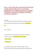 HCCA- CHC EXAM&comma; PRACTICE EXAM AND STUDY GUIDE NEWEST 2026 ACTUAL EXAM 500&plus; QUESTIONS AND CORRECT DETAILED ANSWERS WITH EXPLANATIONS &lpar;VERIFIED ANSWERS&rpar; &vert;ALREADY GRADED A&plus; 