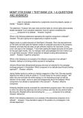 MGMT 3720 EXAM 1 TEST BANK &lpar;CH&period; 1-4&rpar; QUESTIONS AND ANSWERS