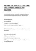PHTLS PRE AND POST TEST 4 EXAM SCRIPT 2026 COMPLETE QUESTIONS AND SOLUTIONS