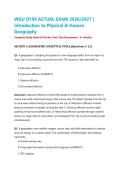 WGU D199 ACTUAL EXAM 2026&sol;2027 &vert; Introduction to Physical & Human Geography &vert; Complete Study Guide & Practice Test &vert; Pass Guaranteed - A&plus; Graded
