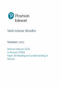 2025 Pearson Edexcel GCSE persian PAPER 3 MARKSCHEME PAPER 1PN0&sol;3h