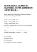 PHTLS PRE AND POST TEST 4 PRACTICE SOLUTION 2026 COMPLETE QUESTIONS WITH ANSWERS GRADED A&plus;