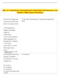 Bio 111 Final Exam Comprehensive Questions and Answers &vert; A&plus;  Graded &vert; With Expert Solutions