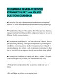 RESPONSIBLE BEVERAGE SERVICE EXAMINATION SET 2026 SOLVED QUESTIONS GRADED A&plus;