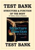 Structure & Function of the Body 16th Edition Test Bank Patton & Thibodeau Latest 2026 Update