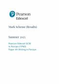 2025 Pearson Edexcel GCSE persian PAPER 4 MARKSCHEME PAPER 1PN0&sol;4h
