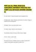 PHYS 284 ALL FINAL EXAM Q&A CONCORDIA UNIVERSITY PRACTICE TEST SCRIPT 2026 DETAILED ANSWERS GRADED A&plus;