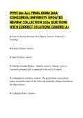 PHYS 284 ALL FINAL EXAM Q&A CONCORDIA UNIVERSITY UPDATED REVIEW COLLECTION 2026 QUESTIONS WITH CORRECT SOLUTIONS GRADED A&plus;