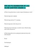 RITE AID PTU EXAMINATION SET 2026 SOLVED QUESTIONS GRADED A&plus;