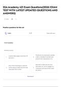 SSA Academy 421 Exam Questions&lpar;2026&rpar; EXAM TEST WITH LATEST UPDATED &lpar;QUESTIONS AND ANSWERS&rpar;