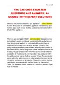 NYC GAS CODE EXAM 2026  QUESTIONS AND ANSWERS &vert; A&plus;  GRADED &vert; WITH EXPERT SOLUTIONS 