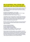RN ATI MATERNAL FINAL REVIEW 2026 QUESTIONS AND SOLUTIONS GRADED A&plus;