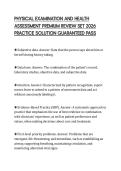 PHYSICAL EXAMINATION AND HEALTH ASSESSMENT PREMIUM REVIEW SET 2026 PRACTICE SOLUTION GUARANTEED PASS