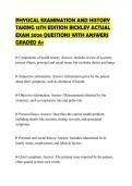 PHYSICAL EXAMINATION AND HISTORY TAKING 13TH EDITION BICKLEY ACTUAL EXAM 2026 QUESTIONS WITH ANSWERS GRADED A&plus;