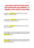 QUALTRICS CERTIFICATION EXAM  2026 QUESTIONS AND ANSWERS &vert; A&plus;  GRADED &vert; WITH EXPERT SOLUTIONS