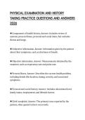 PHYSICAL EXAMINATION AND HISTORY TAKING PRACTICE QUESTIONS AND ANSWERS 2026
