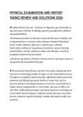 PHYSICAL EXAMINATION AND HISTORY TAKING REVIEW AND SOLUTIONS 2026