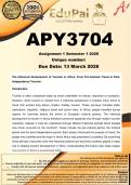 APY3704 Assignment 1 &lpar;COMPLETE ANSWERS&rpar; Semester 1 2026 - DUE 13 March 2026