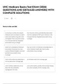 UHC Medicare Basics Test EXAM &lpar;2026&rpar; QUESTIONS AND &lpar;DETAILED ANSWERS&rpar; WITH COMPLETE SOLUTIONS