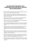 RN CONCEPT-BASED ASSESSMENT LEVEL 2 COMPREHENSIVE STUDY GUIDE 2026 FULL QUESTIONS AND SOLUTIONS GRADED A&plus;
