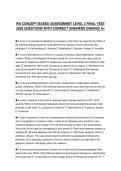RN CONCEPT-BASED ASSESSMENT LEVEL 2 FINAL TEST 2026 QUESTIONS WITH CORRECT ANSWERS GRADED A&plus;