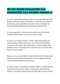RN VATI BOARD EVALUATION 2026 GUARANTEED PASS ANSWERS GRADED A&plus;