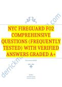 NYC Fireguard F02 Comprehensive Questions &lpar;Frequently Tested&rpar; with Verified Answers Graded A&plus;