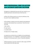 RNFA PROFESSIONAL PREP COLLECTION 2026 ACCURATE QUESTIONS SOLUTIONS