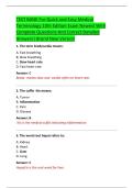 TEST BANK For Quick and Easy Medical  Terminology 10th Edition Exam Newest With  Complete Questions And Correct Detailed  Answers&vert; Brand New Version 