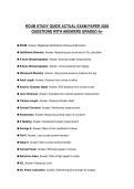 ROUB STUDY GUIDE ACTUAL EXAM PAPER 2026 QUESTIONS WITH ANSWERS GRADED A&plus;