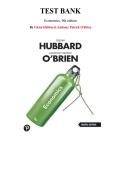 Test Bank for Economics&comma; 9th edition by Glenn Hubbard&comma; Anthony Patrick O'Brien&comma; Chapter 1-28 &vert; All Chapters