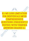 R1-M5 Loss Limitation for Individuals MCQs Comprehensive Questions &lpar;Frequently Tested&rpar; with Verified Answers Graded A&plus;