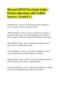 Missouri POST Test Study Guide &vert; Practice Questions with Verified Answers &vert; Graded A&plus;