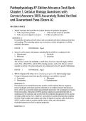 Pathophysiology 8th Edition Mccance Test Bank  Chapter 1&colon; Cellular Biology Questions with  Correct Answers 100&percnt; Accurately Rated Verified  and Guaranteed Pass &lpar;Score A&rpar;
