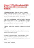 Missouri POST Test Study Guide &lpar;2026&rpar; &vert; Practice Test with Correct Answers &vert; Graded A&plus;