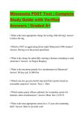 Minnesota POST Test &vert; Complete Study Guide with Verified Answers &vert; Graded A&plus;