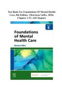 Test Bank for Foundations of Mental Health Care&comma; 8th Edition &lpar;Morrison-Valfre&comma; 2026&rpar; Chapter 1-33 &vert; All Chapters