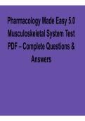 Pharmacology Made Easy 5&period;0 Musculoskeletal System Test PDF Complete Questions and Answers 2025&sol; 2026