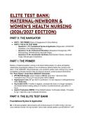 ELITE Maternal-Newborn & Women's Health Nursing Test Bank &lpar;2026&sol;2027 Edition&rpar; &vert; NCLEX&comma; HESI & ATI Prep