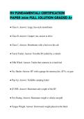 RV FUNDAMENTALS CERTIFICATION PAPER 2026 FULL SOLUTION GRADED A&plus;