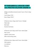 RV FUNDAMENTALS UPDATED SCRIPT 2026 PRACTICE SOLUTIONS GRADED A&plus;
