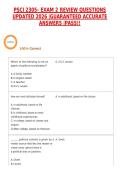 PSCI 2305- EXAM 2 REVIEW QUESTIONS UPDATED 2026 &vert;GUARANTEED ACCURATE ANSWERS &vert;PASS&excl;&excl;